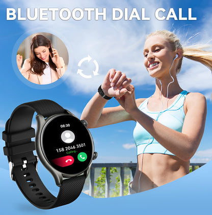 Ceas SmartWatch Tirana Fashion idealSTORE, Ecran IPS Full Touch Display, Bluetooth, Monitorizare Ritm Cardiac, Tensiunii Arteriale, Saturatia Sangelui, Somn, Vreme, Multi-Sport, Notificari Apeluri, SMS, Social Media, IP67, Long Battery, Black Edition