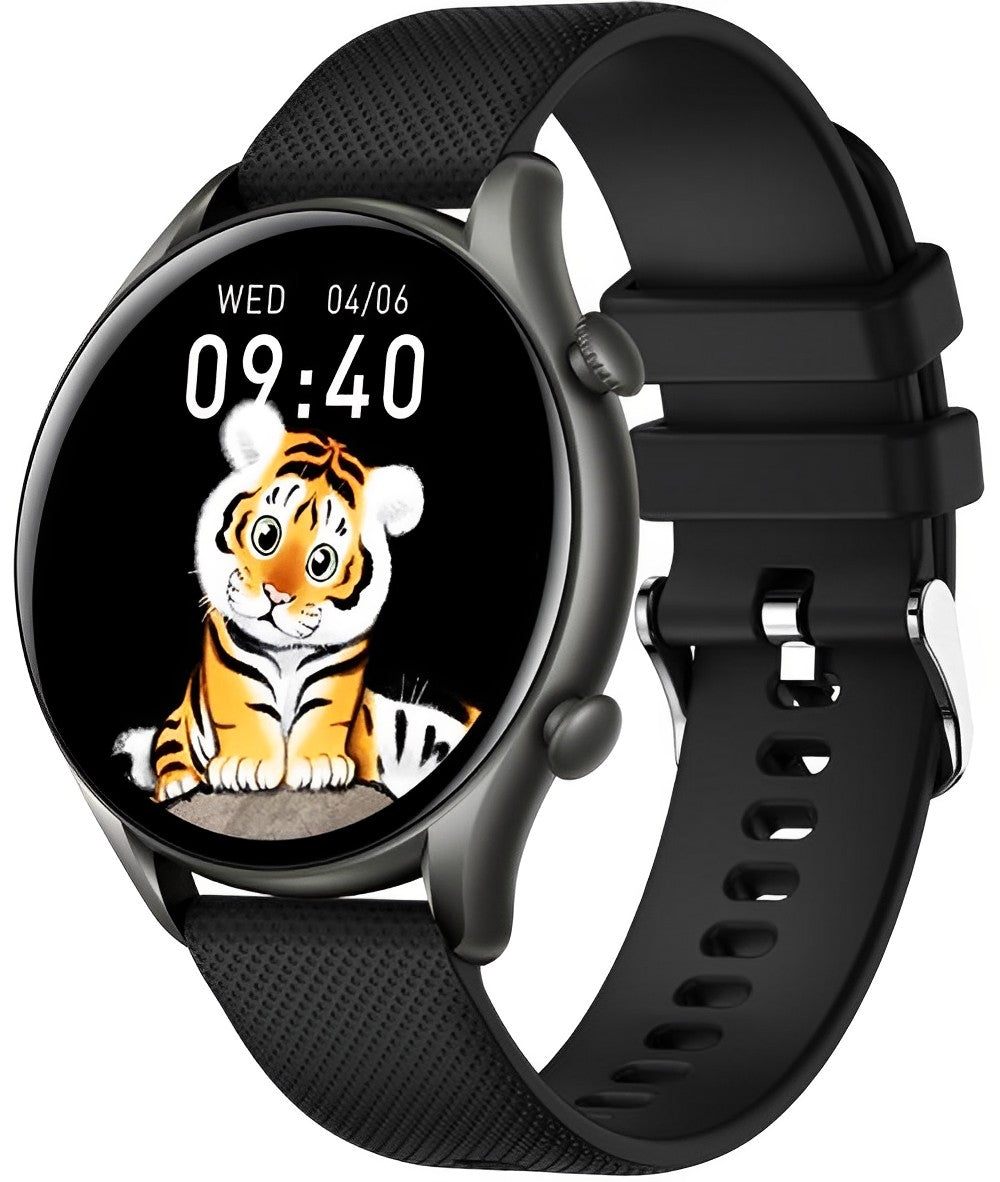 Ceas SmartWatch Tirana Fashion idealSTORE, Ecran IPS Full Touch Display, Bluetooth, Monitorizare Ritm Cardiac, Tensiunii Arteriale, Saturatia Sangelui, Somn, Vreme, Multi-Sport, Notificari Apeluri, SMS, Social Media, IP67, Long Battery, Black Edition