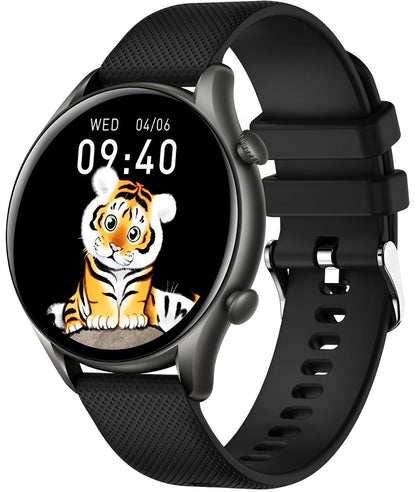 Ceas SmartWatch Tirana Fashion idealSTORE, Ecran IPS Full Touch Display, Bluetooth, Monitorizare Ritm Cardiac, Tensiunii Arteriale, Saturatia Sangelui, Somn, Vreme, Multi-Sport, Notificari Apeluri, SMS, Social Media, IP67, Long Battery, Black Edition