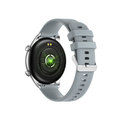 Ceas SmartWatch Tirana Fashion idealSTORE, Ecran IPS Full Touch Display, Bluetooth, Monitorizare Ritm Cardiac, Tensiunii Arteriale, Saturatia Sangelui, Somn, Vreme, Multi-Sport, Notificari Apeluri, SMS, Social Media, IP67, Long Battery, Grey Edition