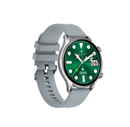 Ceas SmartWatch Tirana Fashion idealSTORE, Ecran IPS Full Touch Display, Bluetooth, Monitorizare Ritm Cardiac, Tensiunii Arteriale, Saturatia Sangelui, Somn, Vreme, Multi-Sport, Notificari Apeluri, SMS, Social Media, IP67, Long Battery, Grey Edition