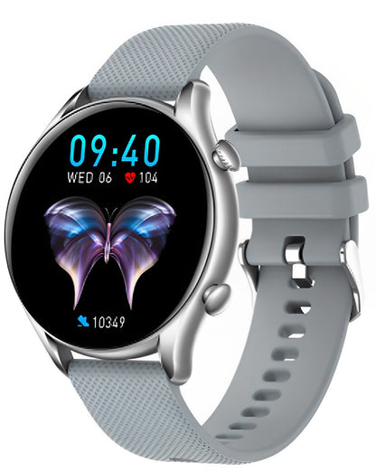 Ceas SmartWatch Tirana Fashion idealSTORE, Ecran IPS Full Touch Display, Bluetooth, Monitorizare Ritm Cardiac, Tensiunii Arteriale, Saturatia Sangelui, Somn, Vreme, Multi-Sport, Notificari Apeluri, SMS, Social Media, IP67, Long Battery, Grey Edition