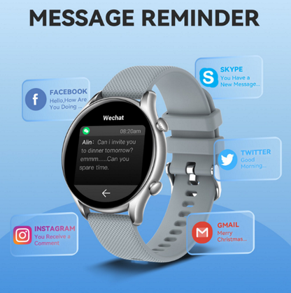 Ceas SmartWatch Tirana Fashion idealSTORE, Ecran IPS Full Touch Display, Bluetooth, Monitorizare Ritm Cardiac, Tensiunii Arteriale, Saturatia Sangelui, Somn, Vreme, Multi-Sport, Notificari Apeluri, SMS, Social Media, IP67, Long Battery, Grey Edition