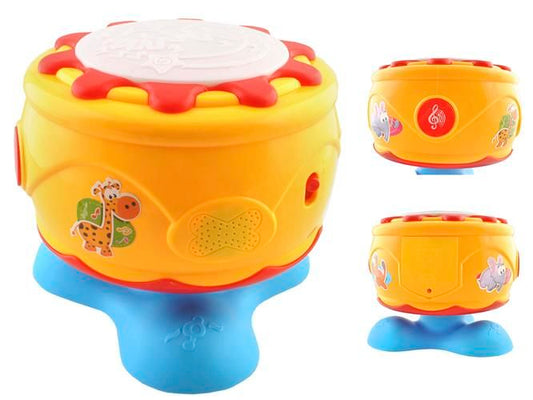 Toba Muzicala Micul Tobosar, Cu Melodii si Luminite, Difuzor incorporat, Dimensiuni 18 cm diametru, 16 cm inaltime, Multicolor