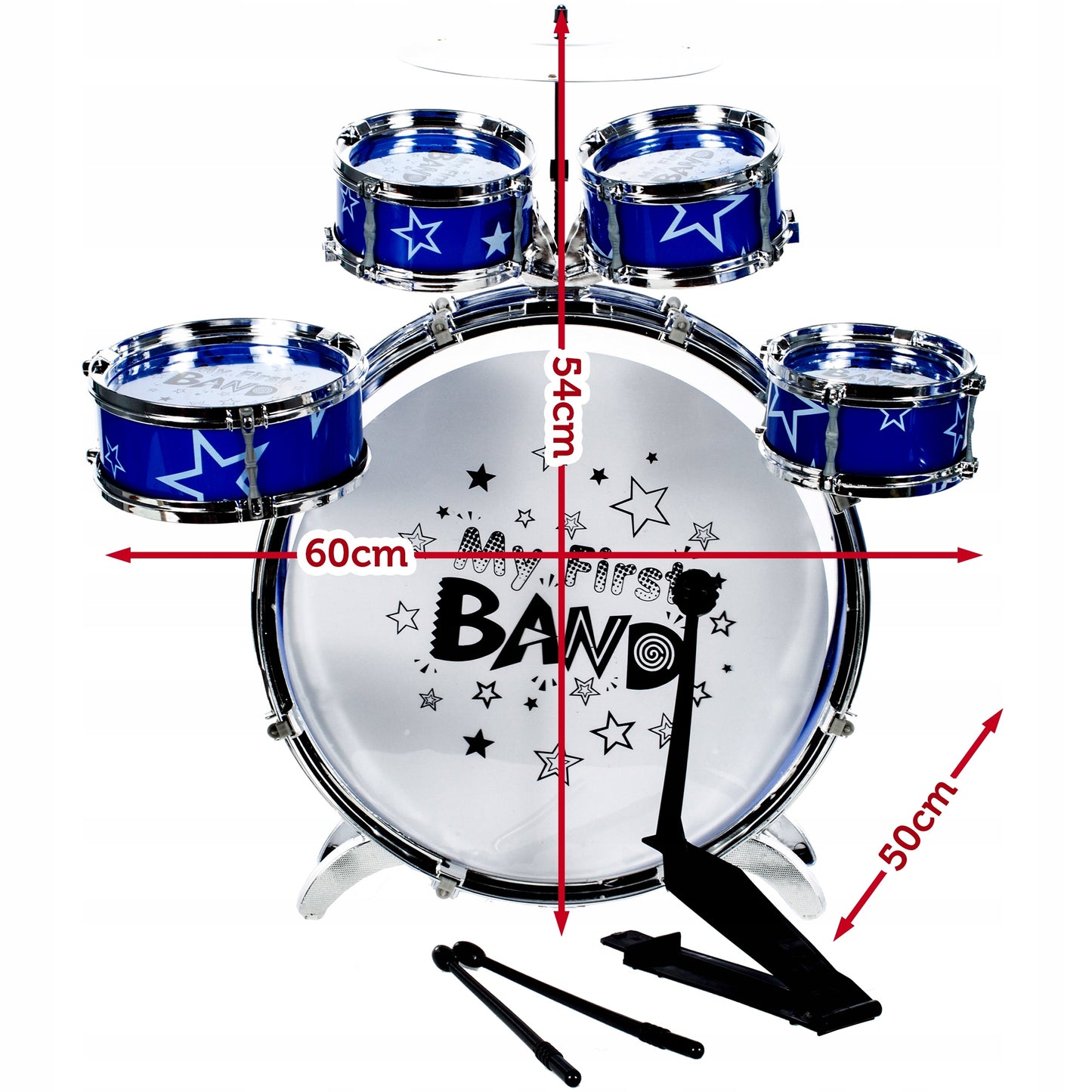 Set 6 tobe muzicale idealSTORE YOUNG DRUMMER, Include 10 Piese, Garanteaza ore de distractie, Ajuta la dezvoltarea gandirii si a abilitatilor cognitive, Design compact