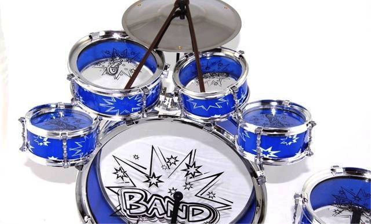 Set 6 tobe muzicale idealSTORE YOUNG DRUMMER, Include 10 Piese, Garanteaza ore de distractie, Ajuta la dezvoltarea gandirii si a abilitatilor cognitive, Design compact