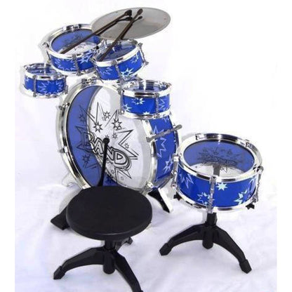 Set 6 tobe muzicale idealSTORE YOUNG DRUMMER, Include 10 Piese, Garanteaza ore de distractie, Ajuta la dezvoltarea gandirii si a abilitatilor cognitive, Design compact