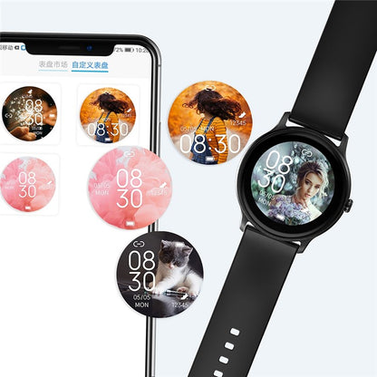 Ceas Smartwatch Tokio Fashion idealSTORE, Ecran Rotund LCD, UltraSlim, Apeluri Bluetooth, Android- iOS, Monitorizare Ciclul Menstrual, Pasi, Calorii, Tensiunea Arteriala, Ritm Cardiac, Pedometru, Control Muzica, MultiSport, GPS, LongLife Battery, BLACK