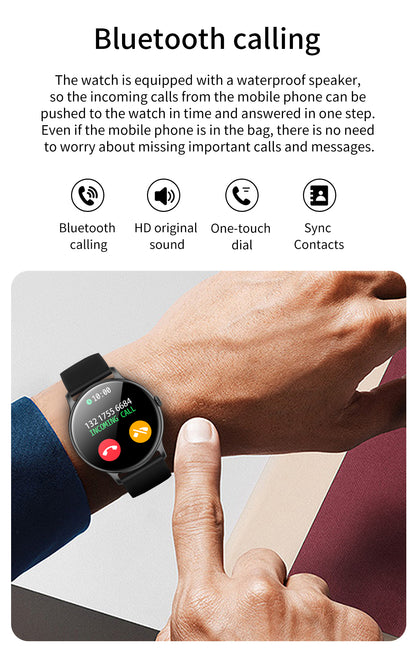 Ceas Smartwatch Tokio Fashion idealSTORE, Ecran Rotund LCD, UltraSlim, Apeluri Bluetooth, Android- iOS, Monitorizare Ciclul Menstrual, Pasi, Calorii, Tensiunea Arteriala, Ritm Cardiac, Pedometru, Control Muzica, MultiSport, GPS, LongLife Battery, BLACK