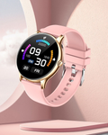 Ceas Smartwatch Tokio Fashion idealSTORE, Ecran Rotund LCD, UltraSlim, Apeluri Bluetooth, Android- iOS, Monitorizare Ciclul Menstrual, Pasi, Calorii, Tensiunea Arteriala, Ritm Cardiac, Pedometru, Control Muzica, MultiSport, GPS, LongLife Battery, GOLD