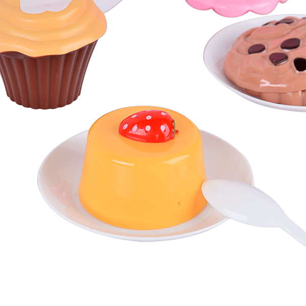 Tort pentru copii idealSTORE, PINK CAKE PARTY, Include 75 de accesorii simbolice ce ofera posibilitati nelimitate fiecarui mic cofetar, Sporeste jocul de rol