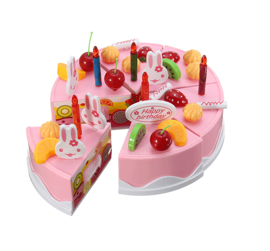 Tort pentru copii idealSTORE, PINK CAKE PARTY, Include 75 de accesorii simbolice ce ofera posibilitati nelimitate fiecarui mic cofetar, Sporeste jocul de rol