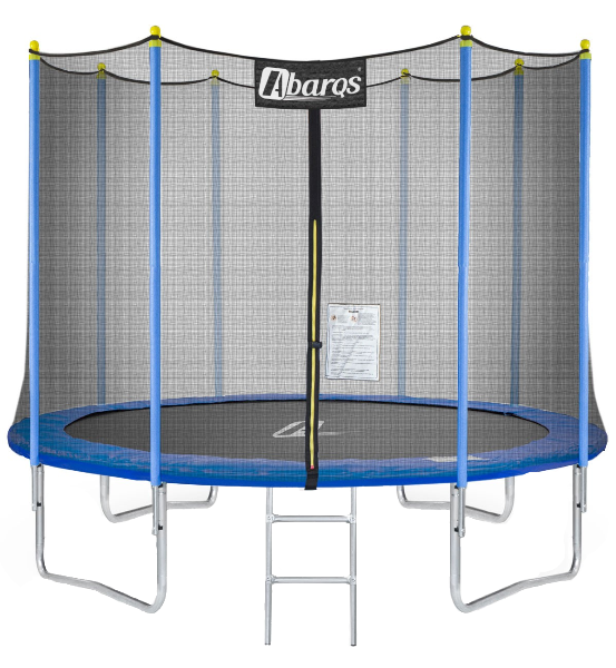 Trambulina pentru copii STORE EDITION, Diametru 366 cm, Fabricata din otel, Include 72 de arcuri galvanizate ce sustin pana la 150 kg, Scara de acces, Certificat de siguranta, Albastra