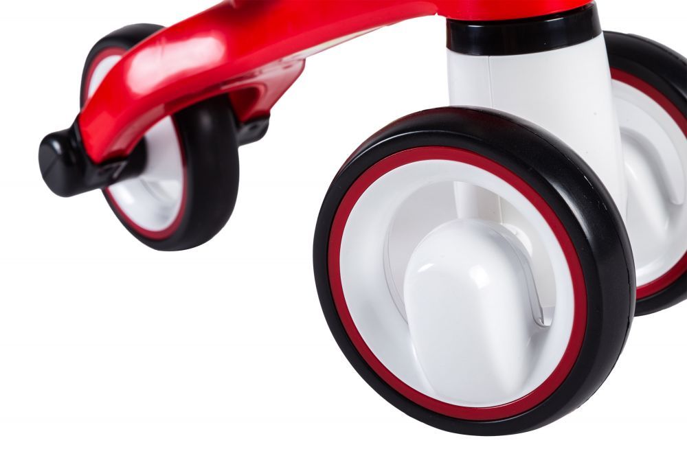 Tricicleta IDL pentru copii Red Rider, Ideala pentru cei mici intre 12-36 luni pentru o plimbare de neuitat alaturi de parinti si prieteni, Dimensiune 50x22x39, Sarcina maxima admisa 20kg, Culoare Rosu