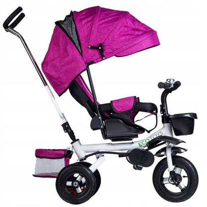 Tricicleta cu sezut rotativ ecotoys jm-068-17 - roz