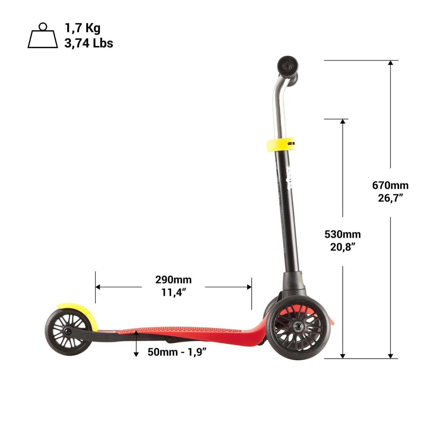 Trotineta cu sistem de directie UNIC SI BREVETAT IDL Speed Rider, Faciliteaza invatarea, traiectoria si insoteste dezvoltarea PSIHOMOTORIE la copii, Ofera distractie si ore de amuzament, Carcasa interschimbabila, Neagru-Rosu