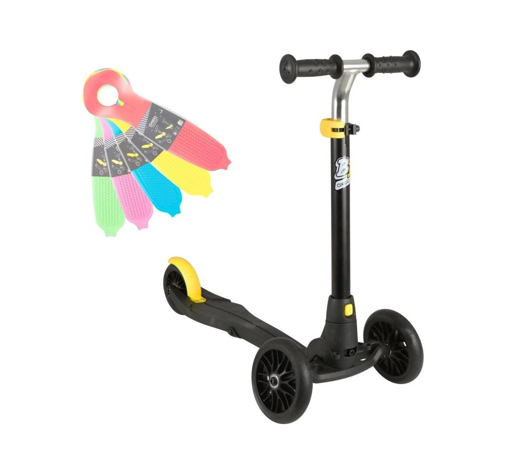 Trotineta cu sistem de directie UNIC SI BREVETAT IDL Speed Rider, Faciliteaza invatarea, traiectoria si insoteste dezvoltarea PSIHOMOTORIE la copii, Ofera distractie si ore de amuzament, Carcasa interschimbabila, Neagru-Albastru