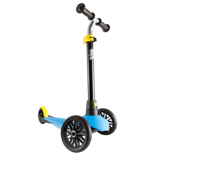 Trotineta cu sistem de directie UNIC SI BREVETAT IDL Speed Rider, Faciliteaza invatarea, traiectoria si insoteste dezvoltarea PSIHOMOTORIE la copii, Ofera distractie si ore de amuzament, Carcasa interschimbabila, Neagru-Albastru