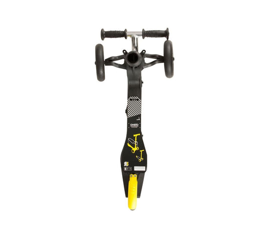 Trotineta cu sistem de directie UNIC SI BREVETAT IDL Speed Rider, Faciliteaza invatarea, traiectoria si insoteste dezvoltarea PSIHOMOTORIE la copii, Ofera distractie si ore de amuzament, Carcasa interschimbabila, Neagru-Albastru