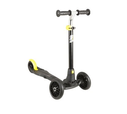 Trotineta cu sistem de directie UNIC SI BREVETAT IDL Speed Rider, Faciliteaza invatarea, traiectoria si insoteste dezvoltarea PSIHOMOTORIE la copii, Ofera distractie si ore de amuzament, Carcasa interschimbabila, Neagru-Galben