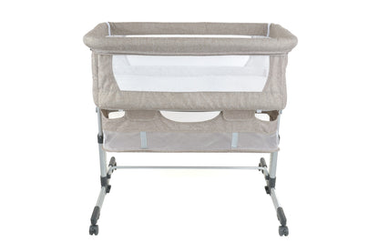 Patut de calatorie pliabil SUMMER BABY idealSTORE, Dimensiuni 80 x 95 x 60, Confectionat din aluminiu + Tesatura respirabila, Include plasa de tantar, cos pentru articole si jucarii, Ideal pentru calatoriile de vara, Culoare BEJ