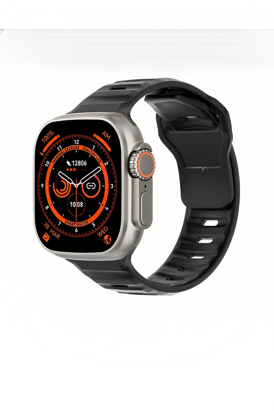 Ceas Smartwatch Alfa WatchMax IdealStore, Ecran tactil de 2.02 HD Inch, Functie de Preluare Apel, Difuzor si Microfon incorporat, Notificari Facebook, Whatssapp, Instagram, Rezistent la apa IP 68, Tensiune arteriala, Blocare prin cod, Ultra Black Edition