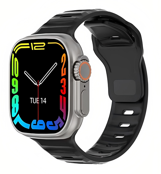 Ceas Smartwatch Alfa WatchMax IdealStore, Ecran tactil de 2.02 HD Inch, Functie de Preluare Apel, Difuzor si Microfon incorporat, Notificari Facebook, Whatssapp, Instagram, Rezistent la apa IP 68, Tensiune arteriala, Blocare prin cod, Ultra Black Edition