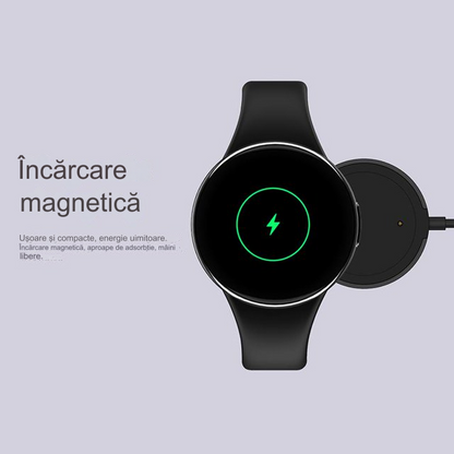 Smartwach idealSTORE UltraTHIN, AMOLED, Ultra Subtire, Notificari apeluri, Monitorizare Fitness, Somn, Sedentarism, Ecran Personalizat, Ritm Cardiac si Oxigen, Notificari Aplicatii Sociale, Culoare Black