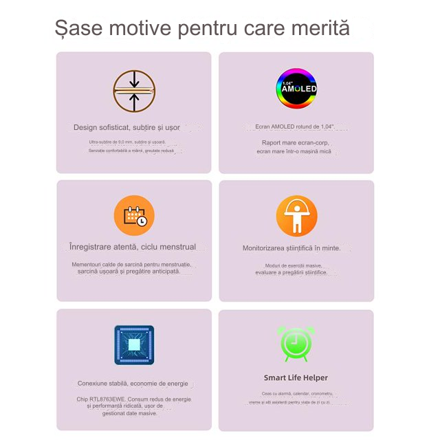 Smartwach idealSTORE UltraTHIN, AMOLED, Ultra Subtire, Notificari apeluri, Monitorizare Fitness, Somn, Sedentarism, Ecran Personalizat, Ritm Cardiac si Oxigen, Notificari Aplicatii Sociale, Culoare Black