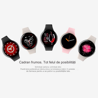 Smartwach idealSTORE UltraTHIN, AMOLED, Ultra Subtire, Notificari apeluri, Monitorizare Fitness, Somn, Sedentarism, Ecran Personalizat, Ritm Cardiac si Oxigen, Notificari Aplicatii Sociale, Culoare Black