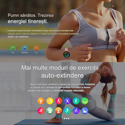 Smartwach idealSTORE UltraTHIN, AMOLED, Ultra Subtire, Notificari apeluri, Monitorizare Fitness, Somn, Sedentarism, Ecran Personalizat, Ritm Cardiac si Oxigen, Notificari Aplicatii Sociale, Culoare Black