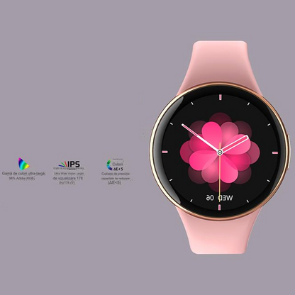 Smartwach idealSTORE UltraTHIN, AMOLED, Ultra Subtire, Notificari apeluri, Monitorizare Fitness, Somn, Sedentarism, Ecran Personalizat, Ritm Cardiac si Oxigen, Notificari Aplicatii Sociale, Culoare Black