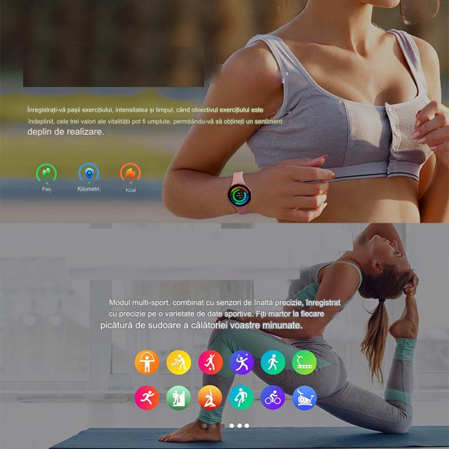 Smartwach idealSTORE UltraTHIN, AMOLED, Ultra Subtire, Notificari apeluri, Monitorizare Fitness, Somn, Sedentarism, Ecran Personalizat, Ritm Cardiac si Oxigen, Notificari Aplicatii Sociale, Culoare Black