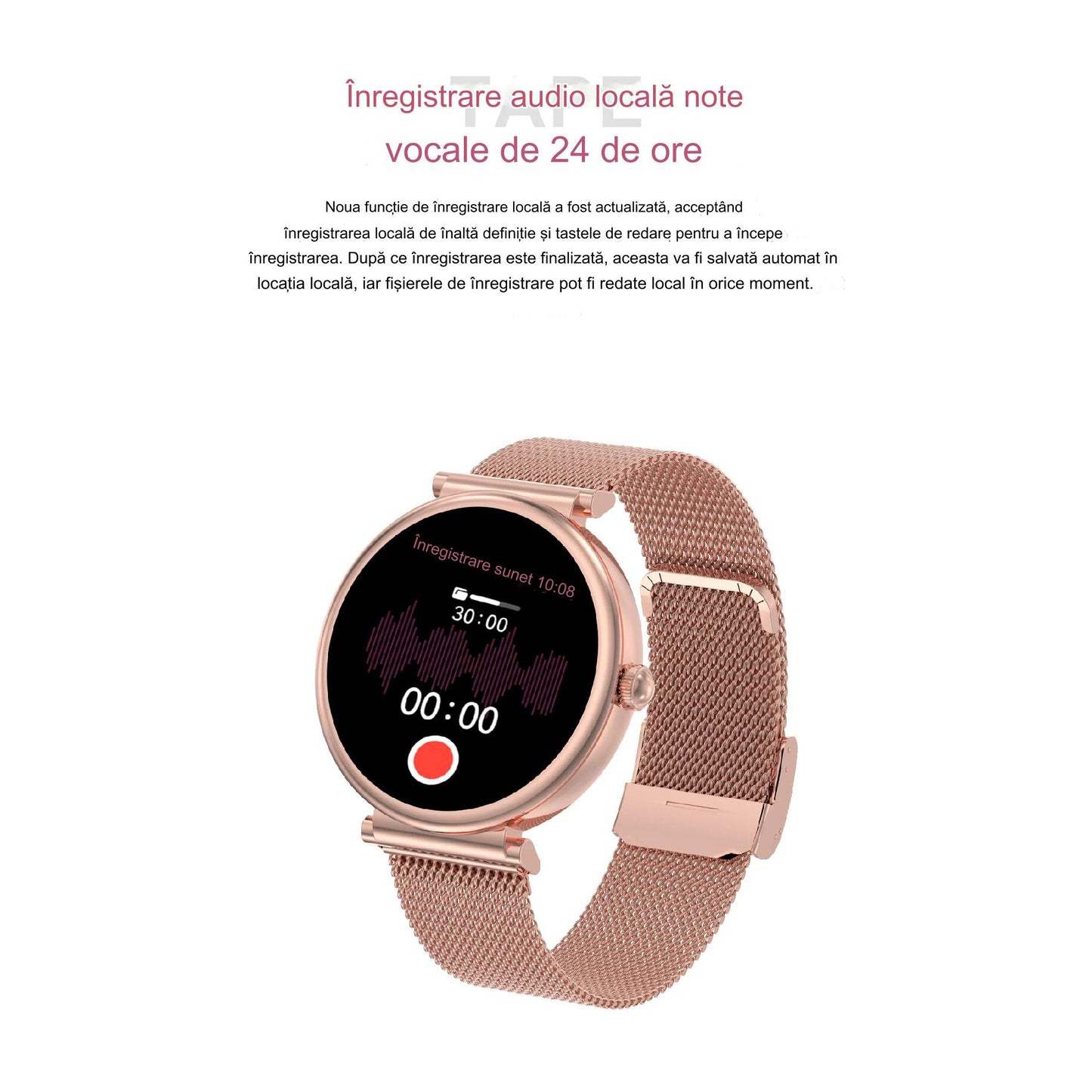 Smartwatch idealSTORE UnikWATCH, 2 Bratari, Functie de Inregistrare Voce, Apeluri Bluetooth, Afisaj AMOLED, Memento, Asistent vocal, Control Playlist Muzical, Urmarire GPS, Moduri Sportive, Rezistent la apa, Monitor Somn, Comanda Vocala, Culoare Negru