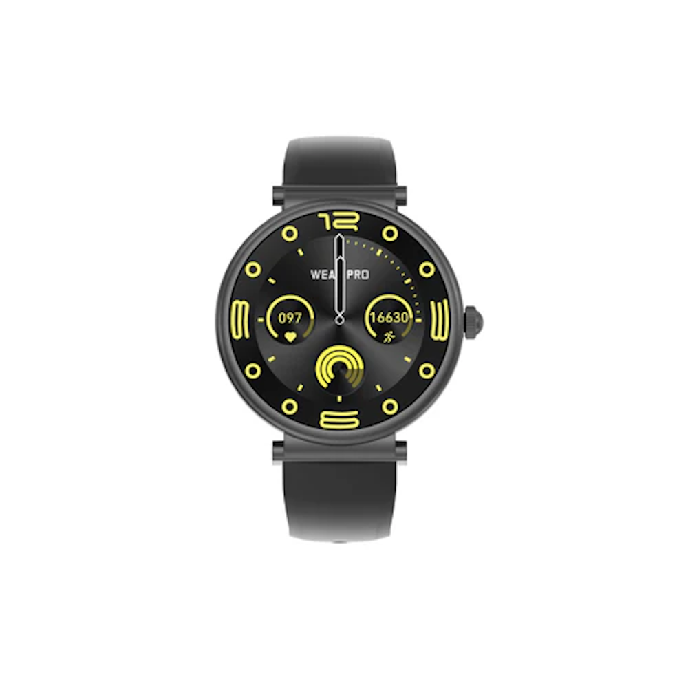 Smartwatch idealSTORE UnikWATCH, 2 Bratari, Functie de Inregistrare Voce, Apeluri Bluetooth, Afisaj AMOLED, Memento, Asistent vocal, Control Playlist Muzical, Urmarire GPS, Moduri Sportive, Rezistent la apa, Monitor Somn, Comanda Vocala, Culoare Negru