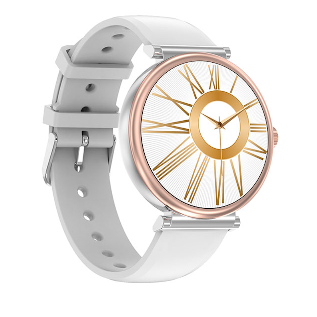 Smartwatch idealSTORE UnikWATCH, 2 Bratari, Functie de Inregistrare Voce, Apeluri Bluetooth, Afisaj AMOLED, Memento, Asistent vocal, Control Playlist Muzical, Urmarire GPS, Moduri Sportive, Rezistent la apa, Monitor Somn, Comanda Vocala, Culoare Silver