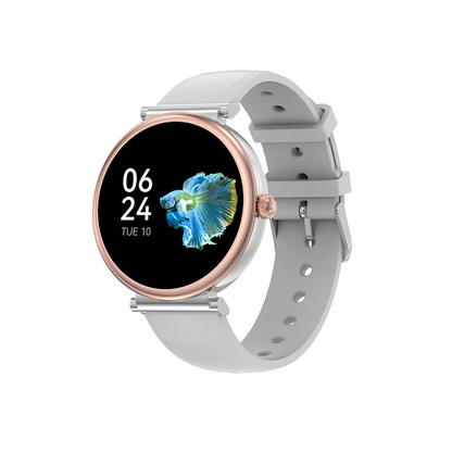 Smartwatch idealSTORE UnikWATCH, 2 Bratari, Functie de Inregistrare Voce, Apeluri Bluetooth, Afisaj AMOLED, Memento, Asistent vocal, Control Playlist Muzical, Urmarire GPS, Moduri Sportive, Rezistent la apa, Monitor Somn, Comanda Vocala, Culoare Silver