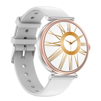 Smartwatch idealSTORE UnikWATCH, 2 Bratari, Functie de Inregistrare Voce, Apeluri Bluetooth, Afisaj AMOLED, Memento, Asistent vocal, Control Playlist Muzical, Urmarire GPS, Moduri Sportive, Rezistent la apa, Monitor Somn, Comanda Vocala, Culoare Silver