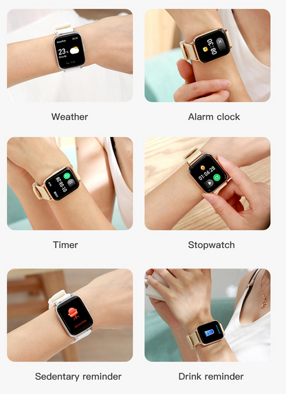 Smartwatch idealStore UpBest23, Apel Bluetooth, Difuzor si Microfon Incorporat, Asistent Vocal, NFC, Multi-Sport, Monitor Cardio si Oxigen, Termometru, Display HD, Sticla Curbata, Blocare cu parola, Baterie 200mah, culoare Alb