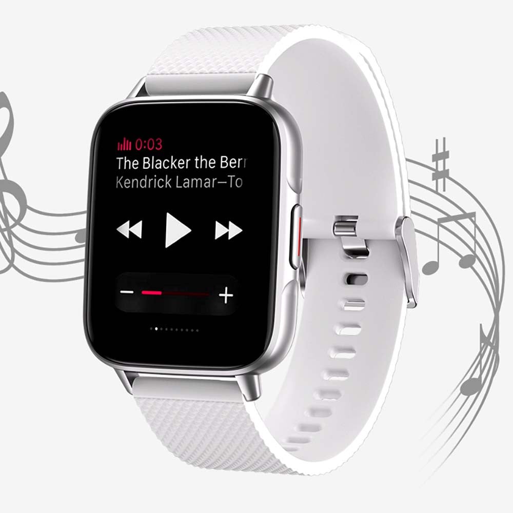 Smartwatch idealStore UpBest23, Apel Bluetooth, Difuzor si Microfon Incorporat, Asistent Vocal, NFC, Multi-Sport, Monitor Cardio si Oxigen, Termometru, Display HD, Sticla Curbata, Blocare cu parola, Baterie 200mah, culoare Alb