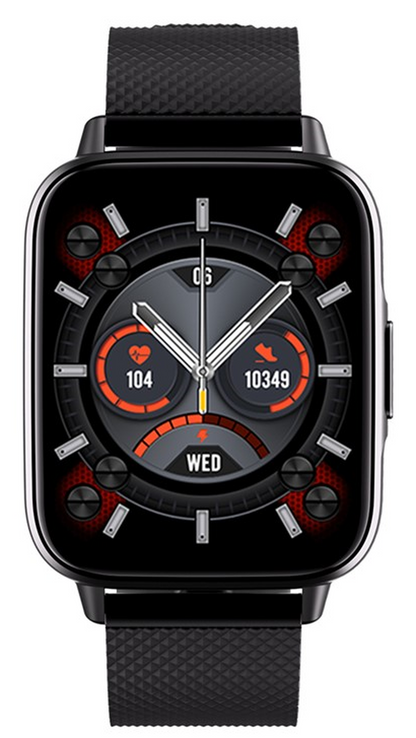 Smartwatch idealStore UpBest23, Apel Bluetooth, Difuzor si Microfon Incorporat, Asistent Vocal, NFC, Multi-Sport, Monitor Cardio si Oxigen, Termometru, Display HD, Sticla Curbata, Blocare cu parola, Baterie 200mah, culoare Negru