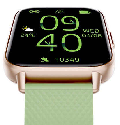 Smartwatch idealStore NEW UpBest23, Apel Bluetooth, Difuzor si Microfon Incorporat, Asistent Vocal, NFC, Multi-Sport, Monitor Cardio si Oxigen, Termometru, Display HD, Sticla Curbata, Baterie 200 mah, culoare Verde