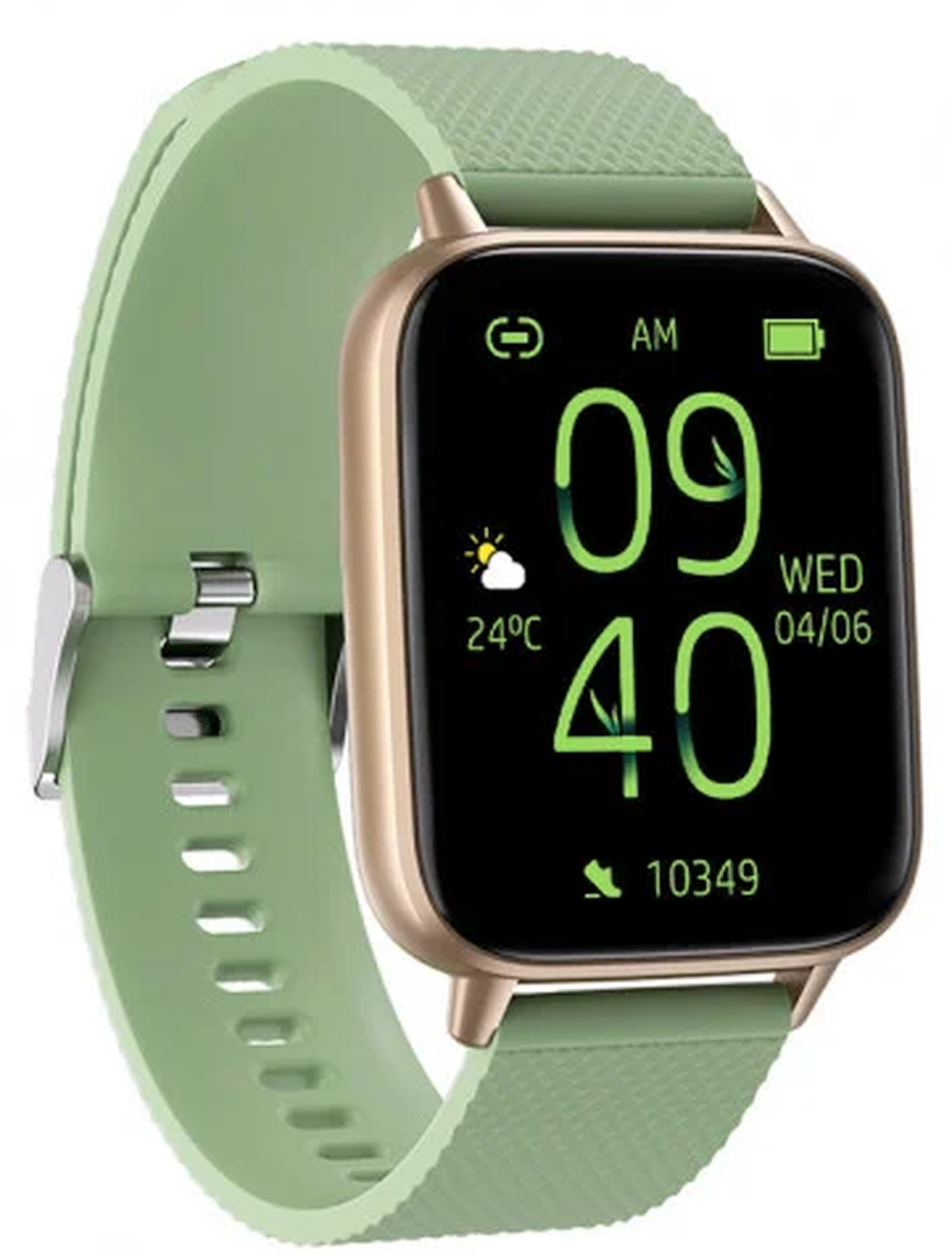 Smartwatch idealStore NEW UpBest23, Apel Bluetooth, Difuzor si Microfon Incorporat, Asistent Vocal, NFC, Multi-Sport, Monitor Cardio si Oxigen, Termometru, Display HD, Sticla Curbata, Baterie 200 mah, culoare Verde