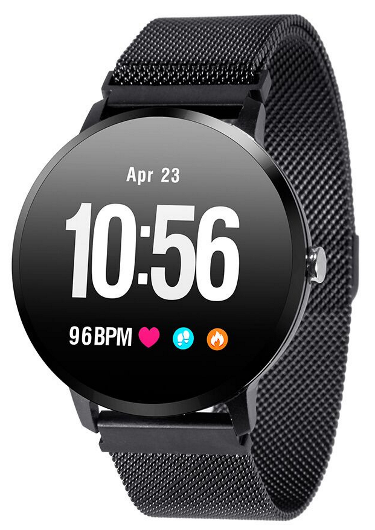 Ceas Smartwatch Apex V11 2 in 1 , Display de 1.3' FULL Color OLED , Rezistenta ip67 Praf si Picaturi de Apa, Ritm Cardiac , Tensiometru , Monitorizare Somn , Pedometru, Notificari SMS si Apeluri , Vremea , Curea Metalica Neagra