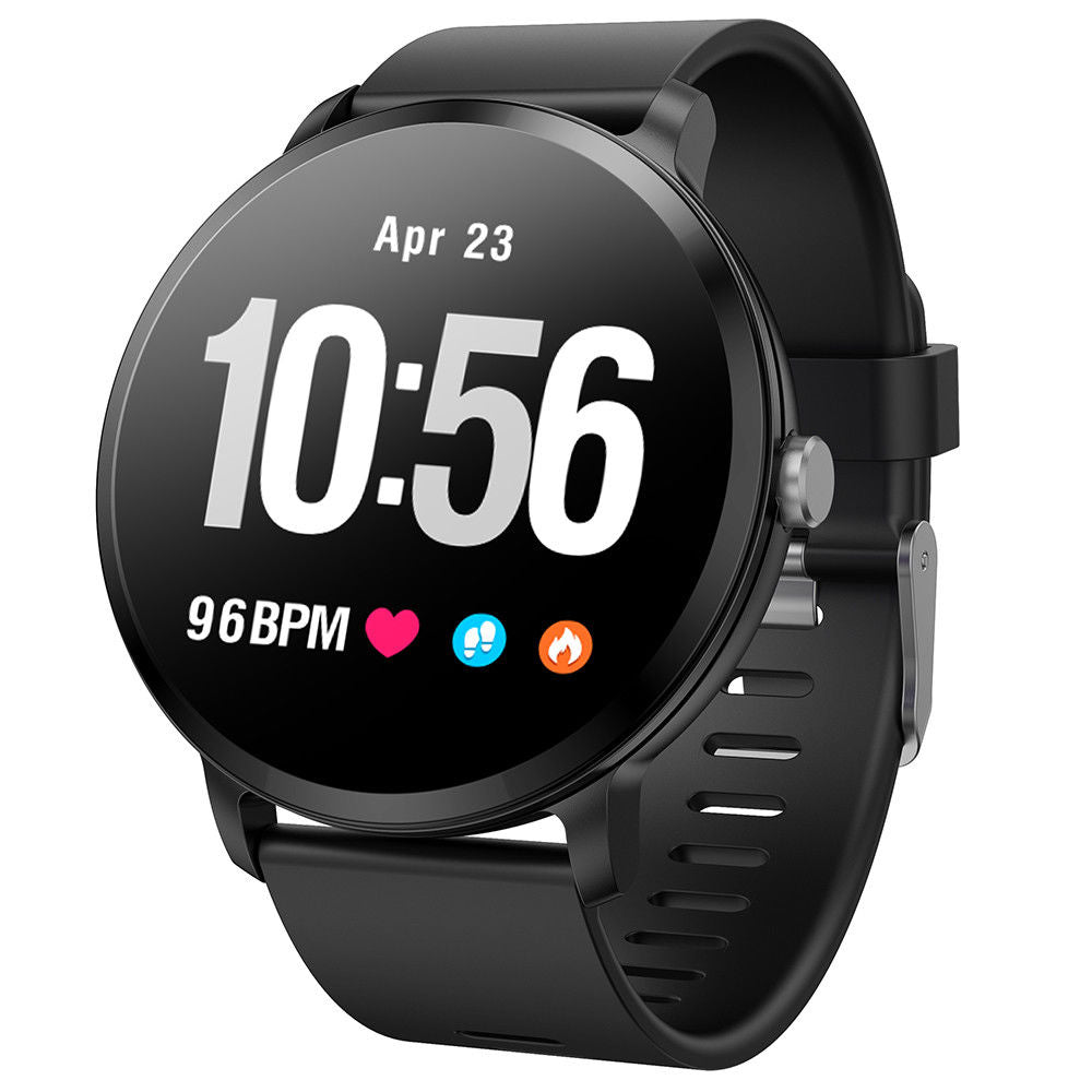 Ceas Smartwatch Sport Motion 11 2 in 1, Display de 1.3' FULL Color OLED, Rezistenta Apa ip67, Ritm Cardiac, Tensiometru, Monitorizare Somn, Pedometru, Notificari SMS si Apeluri, Vremea, Curea Silicon Neagra