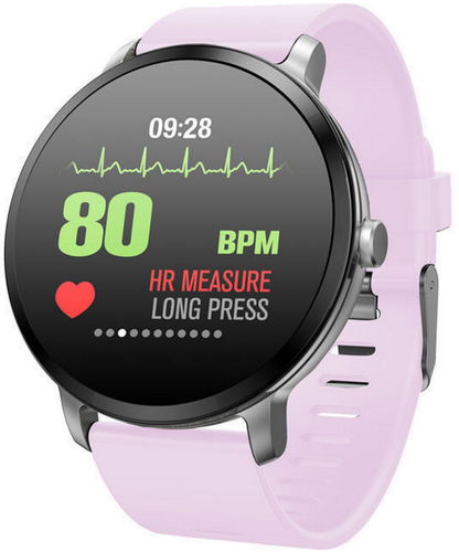 Bratara Fitness Sport Master 11 2 in 1, Display de 1.3' FULL Color OLED, Rezistenta Apa ip67, Ritm Cardiac, Tensiometru, Monitorizare Somn, Pedometru, Notificari SMS si Apeluri, Vremea, Curea Silicon Mov