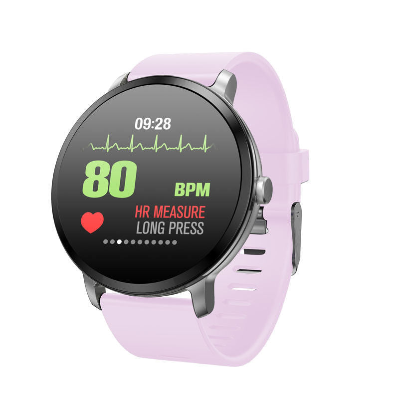 Ceas Smartwatch Apex V11 2 in 1, Display de 1.3' FULL Color OLED, Rezistenta Apa ip67, Ritm Cardiac, Tensiometru, Monitorizare Somn, Pedometru, Notificari SMS si Apeluri, Vremea, Curea Silicon Mov