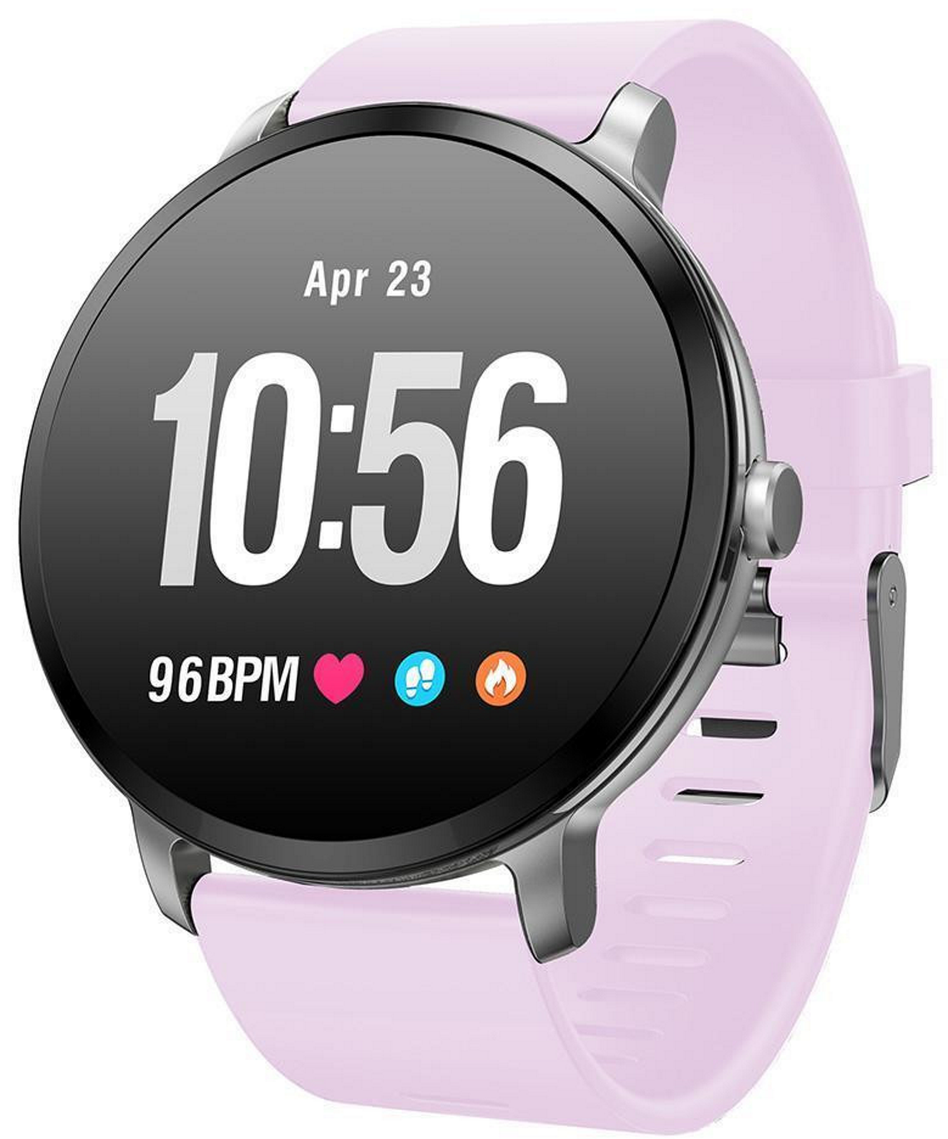 Ceas Smartwatch Apex V11 2 in 1, Display de 1.3' FULL Color OLED, Rezistenta Apa ip67, Ritm Cardiac, Tensiometru, Monitorizare Somn, Pedometru, Notificari SMS si Apeluri, Vremea, Curea Silicon Mov