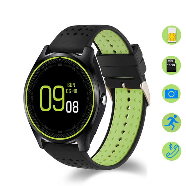 Ceas Smartwatch VANTAGE 9 2017, Bluetooth, Camera foto, Functie Telefon, Ecran Lcd, Anti lost, Facebook, Whatsapp, Sedentary remind, Curea detasabila, Model Nou, Negru