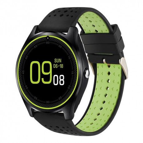 Ceas Smartwatch VANTAGE 9 2017, Bluetooth, Camera foto, Functie Telefon, Ecran Lcd, Anti lost, Facebook, Whatsapp, Sedentary remind, Curea detasabila, Model Nou, Negru